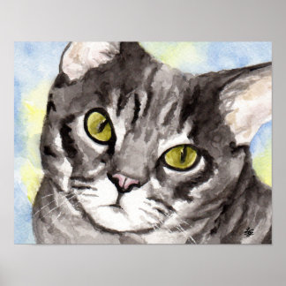 Póster Gato de cinza