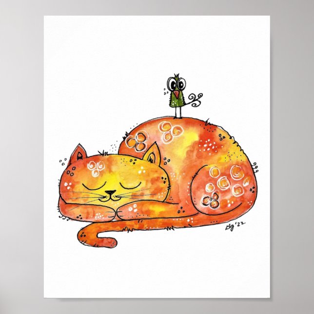 Poster Gato de Dormir Bravo (Frente)