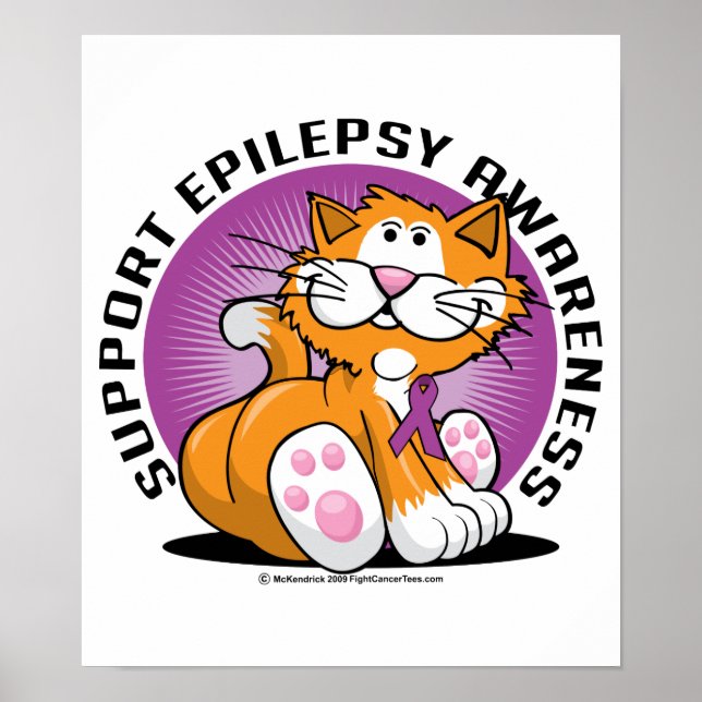 Póster Gato de Epilepsia (Frente)