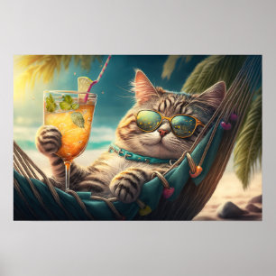 Poster Gato de Férias