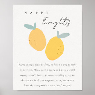 Poster Gato de Fralda Noturna Tarde, Citrus Lemon