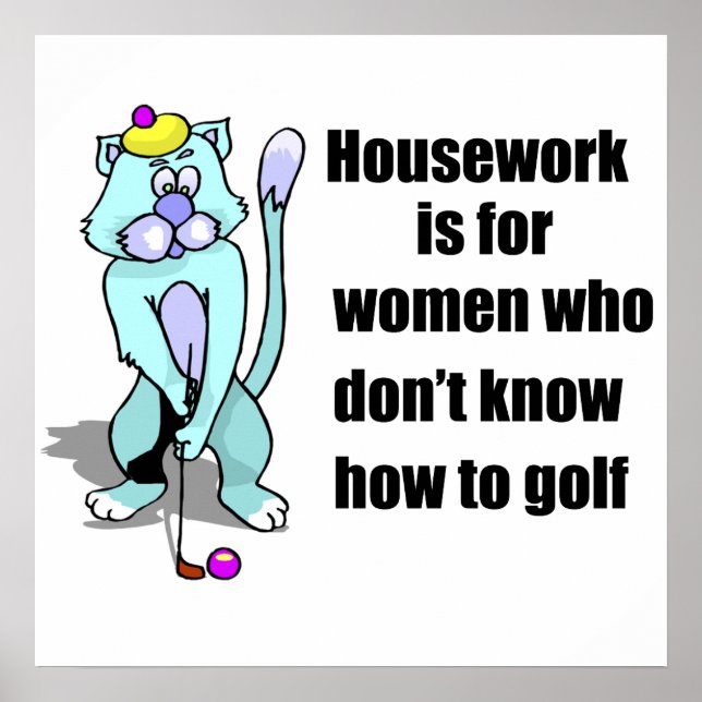 Póster Gato de Golfe (Frente)