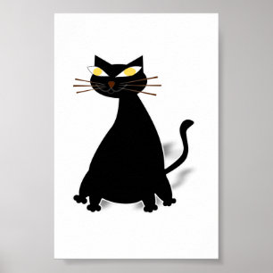 Poster Gato de Gordura Preta