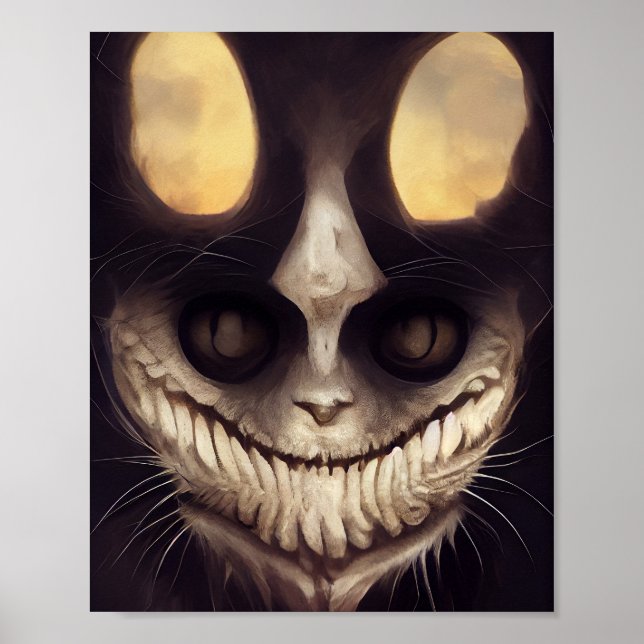 Poster Gato de horror assustador (Frente)