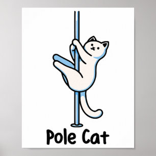 Poster Gato De Humor De Gatinho Divertido Jogando Uma Gag