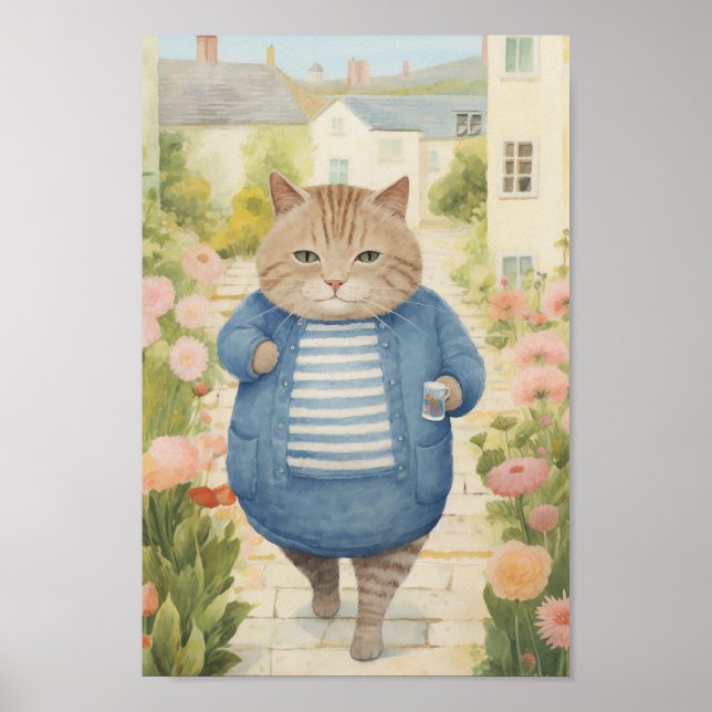 Poster Gato de Jardim (Frente)