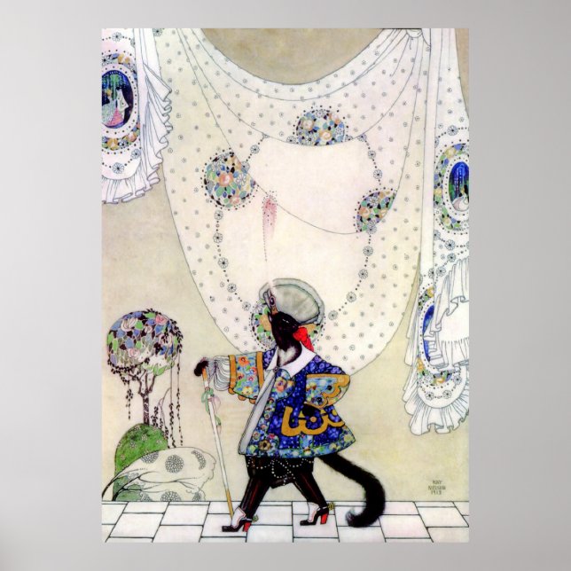 Poster Gato de Kay Nielsen em Boots (Frente)