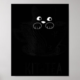 Poster Gato De KitTea, Gato De Lover E Gato Negro Diverti
