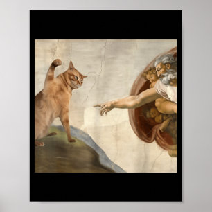 Poster Gato de meme engraçado sarcástico cérebro podre hi