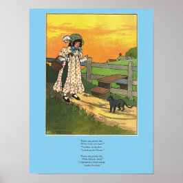 Poster Gato de merda onde você esteve? Madre Goose Rhyme