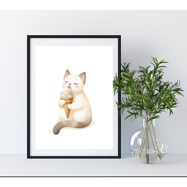 Poster Gato de Momento Mais Bonito, Aproveitando Cone de  (Criador carregado)