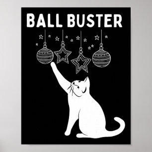 Poster Gato de Natal Ll Buster Enfeites de Natal Engraçad
