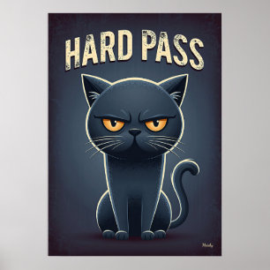 Poster Gato de Passagem Difícil – Personagem de Desenho A