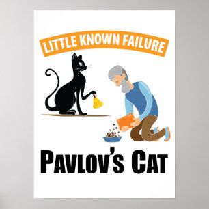 Poster Gato de Pavlov - Psicologia Engraçada