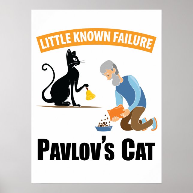 Poster Gato de Pavlov - Psicologia Engraçada (Frente)