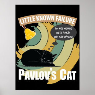 Poster Gato de Pavlov - Psicologia Engraçada