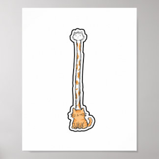 Poster Gato de Pescoço Longo