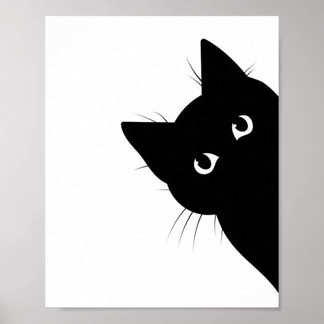 Poster Gato de Rosto Negro (Frente)