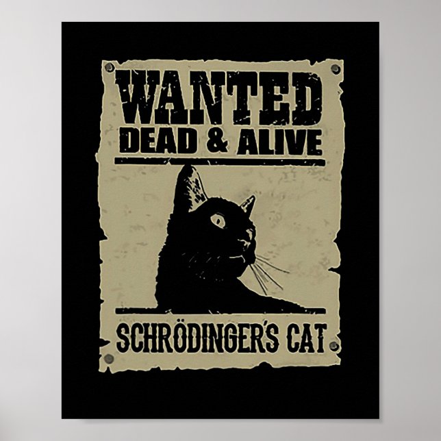 Poster Gato de Schrodinger e Morto vivo (Frente)