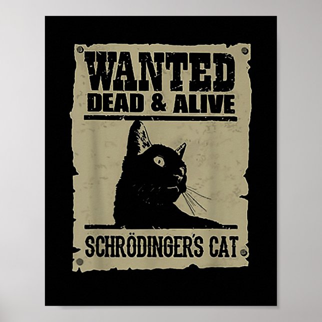 Poster Gato De Schrodingers Vivos E Mortos (Frente)