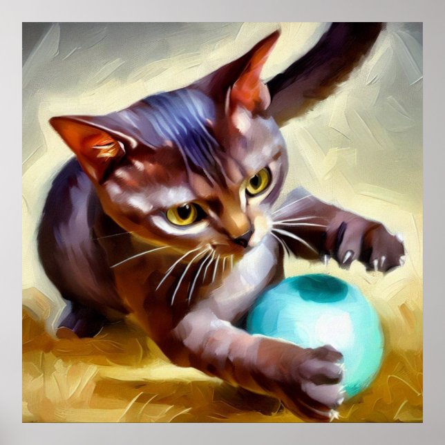 Poster Gato de Shorthair brasileiro (Frente)