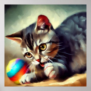 Poster Gato de Shorthair Europeu