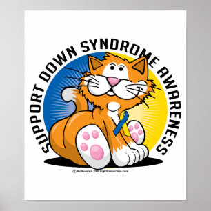 Póster Gato de Síndrome de Down