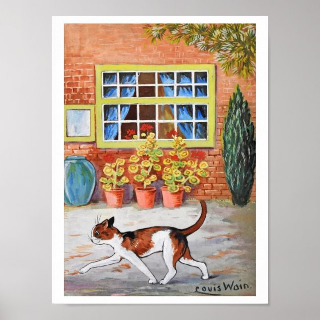 Poster Gato de voga, Louis Wain (Frente)