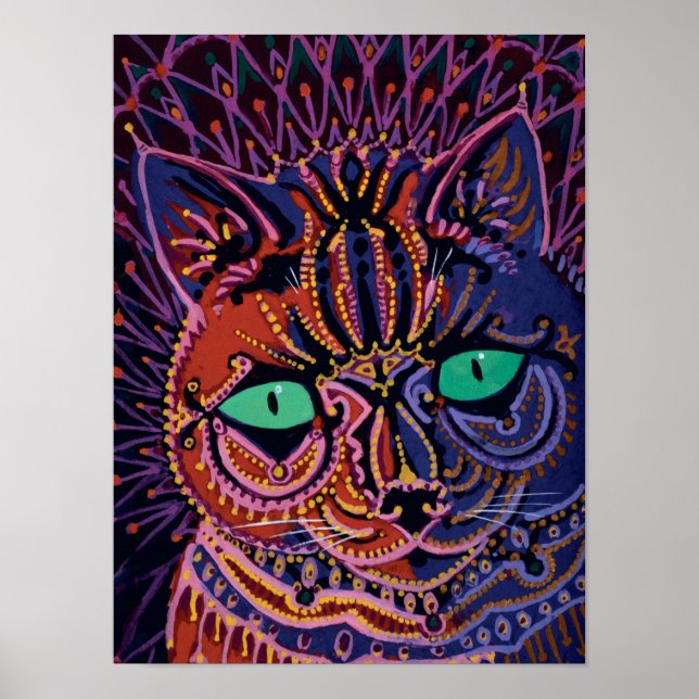 Poster Gato Decorativo de Louis Wain (Frente)