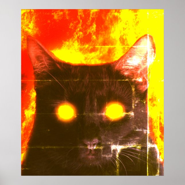 Poster Gato demônio do inferno (Frente)