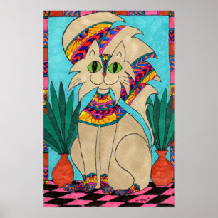 Póster Gato Deusa