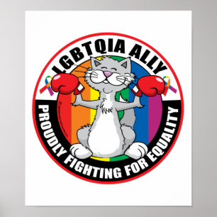 Poster Gato do aliado de LGBTQIA