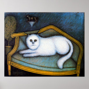 Poster Gato do angora, Morris Hirshfield