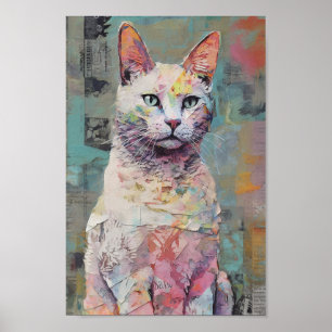 Poster Gato do Estilo do Livro