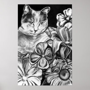 Póster Gato do jardim