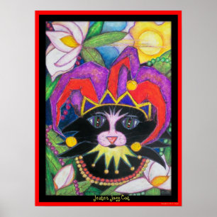 Poster Gato do jazz do bobo da corte