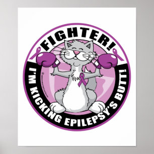 Póster Gato do lutador da epilepsia
