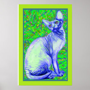 Póster gato do sphynx