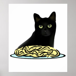 Póster Gato dos espaguetes