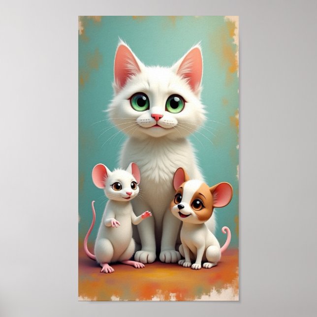 Poster Gato e Amigos (Frente)