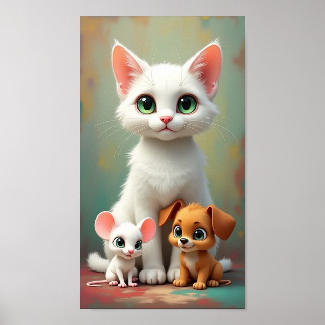 Poster Gato e Amigos (Frente)