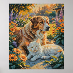 Poster Gato e Cão