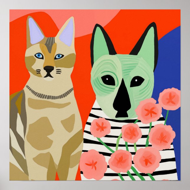 Poster Gato e Gato Alien (Frente)