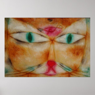 Póster Gato e pássaro de Paul Klee