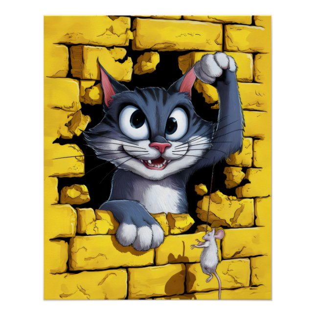 Póster Gato e rato. (Frente)