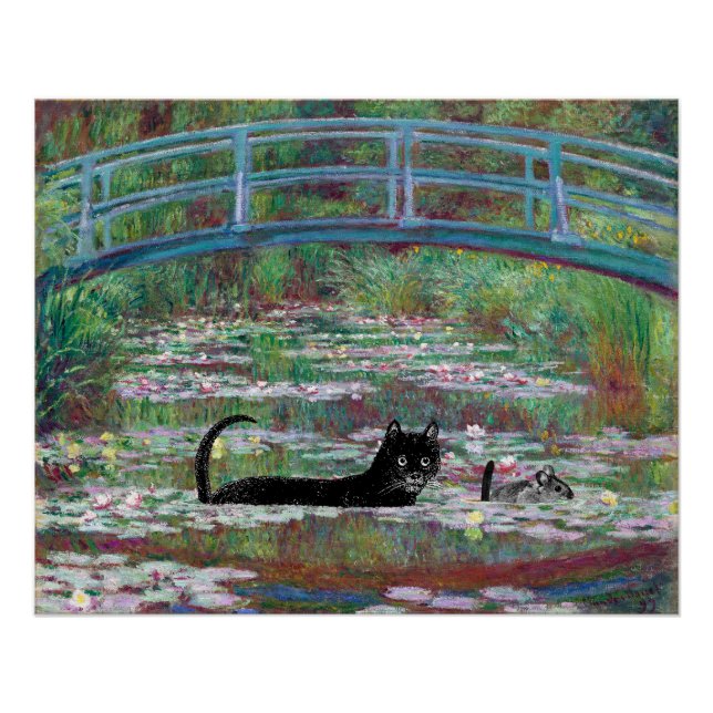 Póster Gato e rato sob a ponte (Frente)