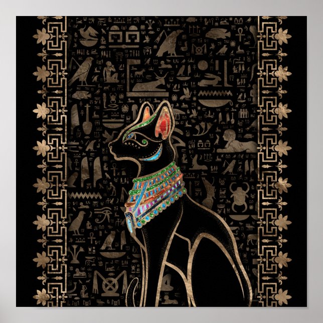 Poster Gato Egípcio - Bastet (Frente)