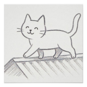 Póster Gato Em Um Telhado Quente De Zinco