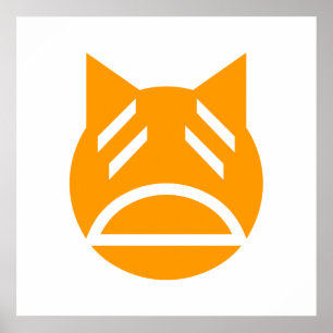 Póster Gato Emoji Weary