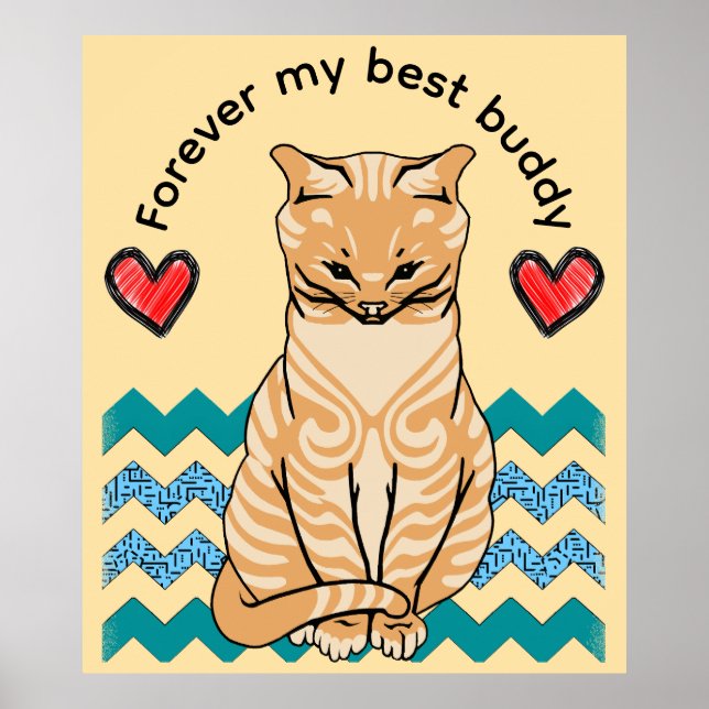 Poster gato engraçado (Frente)